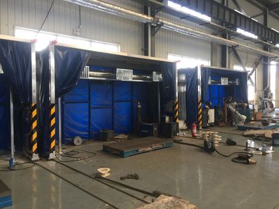 焊接专用伸缩蓬-烟尘粉尘治理